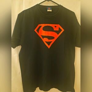 Superman Black and Red Men's T-Shirt